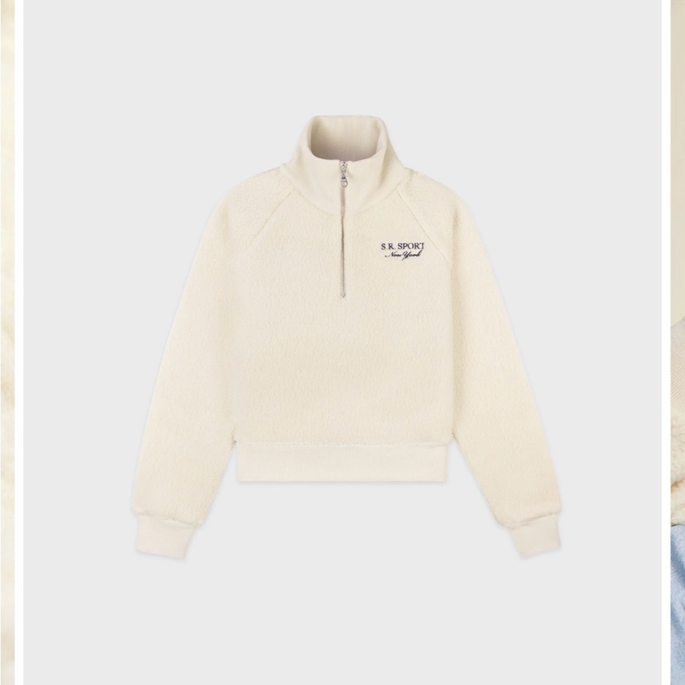 Sporty & Rich Sherpa Quarter Zip sweater 🐑